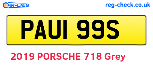 PAU199S are the vehicle registration plates.