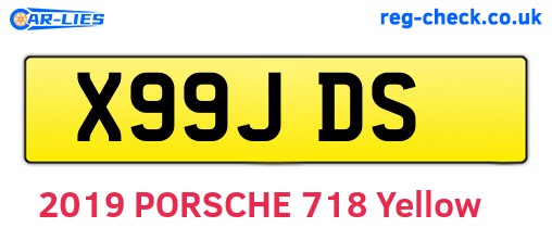 X99JDS are the vehicle registration plates.