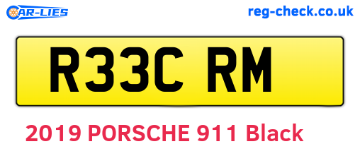R33CRM are the vehicle registration plates.