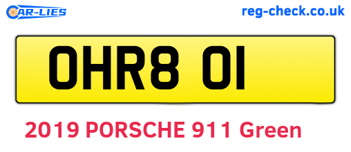 OHR801 are the vehicle registration plates.