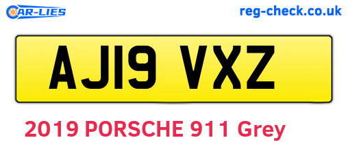 AJ19VXZ are the vehicle registration plates.