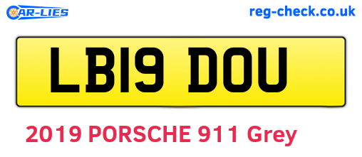LB19DOU are the vehicle registration plates.