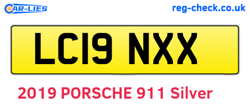 LC19NXX are the vehicle registration plates.