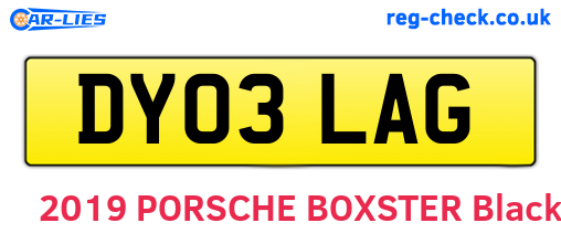 DY03LAG are the vehicle registration plates.