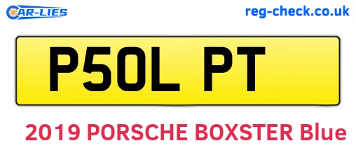P50LPT are the vehicle registration plates.