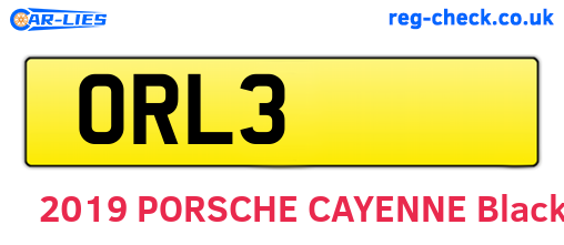 ORL3 are the vehicle registration plates.