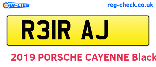 R31RAJ are the vehicle registration plates.