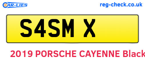 S4SMX are the vehicle registration plates.