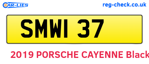 SMW137 are the vehicle registration plates.