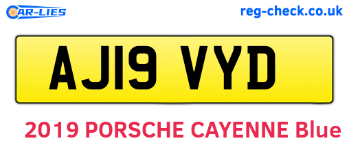 AJ19VYD are the vehicle registration plates.