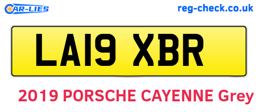 LA19XBR are the vehicle registration plates.