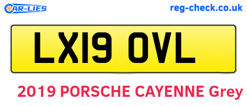 LX19OVL are the vehicle registration plates.