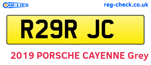 R29RJC are the vehicle registration plates.