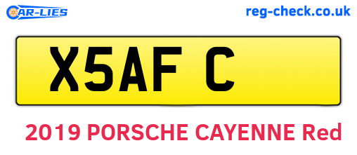 X5AFC are the vehicle registration plates.