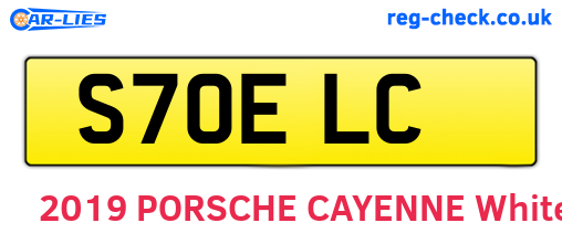 S70ELC are the vehicle registration plates.