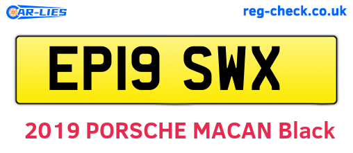 EP19SWX are the vehicle registration plates.