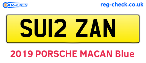 SU12ZAN are the vehicle registration plates.