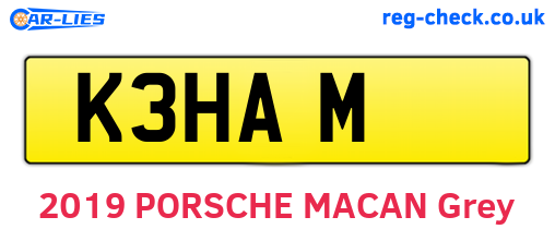 K3HAM are the vehicle registration plates.