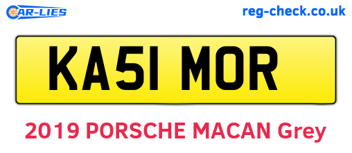 KA51MOR are the vehicle registration plates.