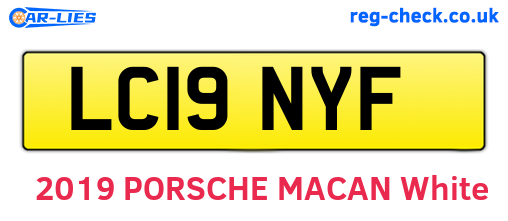 LC19NYF are the vehicle registration plates.