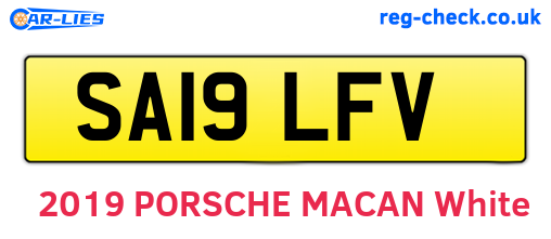 SA19LFV are the vehicle registration plates.