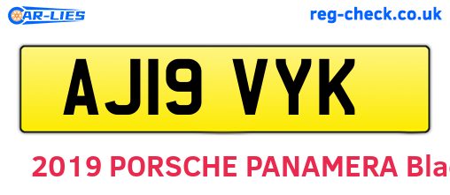 AJ19VYK are the vehicle registration plates.