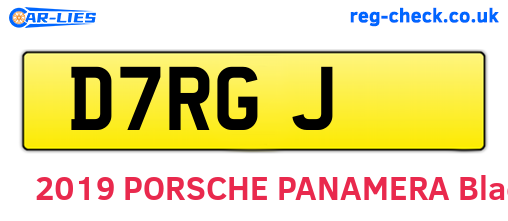 D7RGJ are the vehicle registration plates.