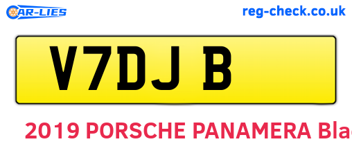 V7DJB are the vehicle registration plates.