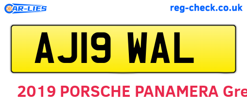 AJ19WAL are the vehicle registration plates.