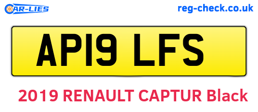 AP19LFS are the vehicle registration plates.