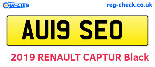 AU19SEO are the vehicle registration plates.