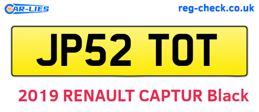 JP52TOT are the vehicle registration plates.