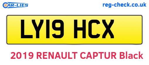 LY19HCX are the vehicle registration plates.