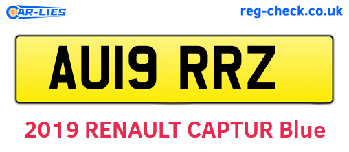 AU19RRZ are the vehicle registration plates.
