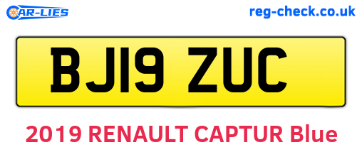 BJ19ZUC are the vehicle registration plates.