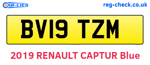 BV19TZM are the vehicle registration plates.