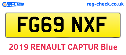 FG69NXF are the vehicle registration plates.