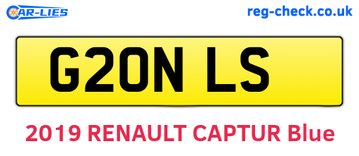 G20NLS are the vehicle registration plates.
