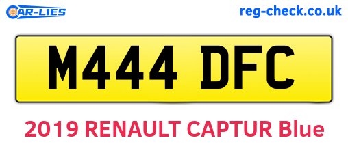 M444DFC are the vehicle registration plates.