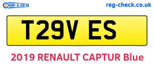 T29VES are the vehicle registration plates.