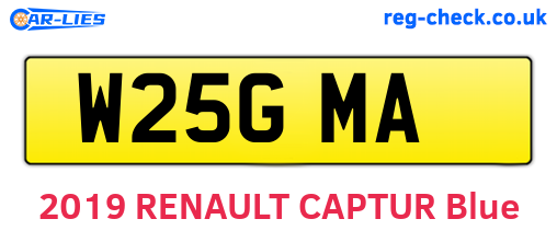 W25GMA are the vehicle registration plates.