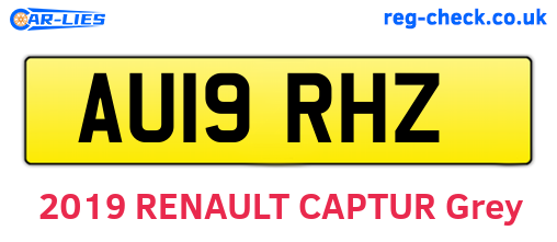 AU19RHZ are the vehicle registration plates.