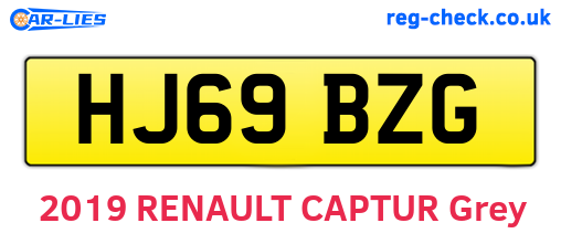 HJ69BZG are the vehicle registration plates.