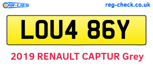 LOU486Y are the vehicle registration plates.