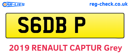 S6DBP are the vehicle registration plates.