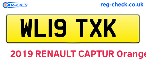 WL19TXK are the vehicle registration plates.