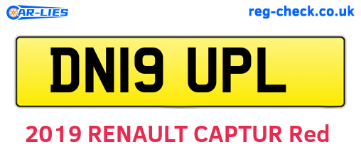 DN19UPL are the vehicle registration plates.
