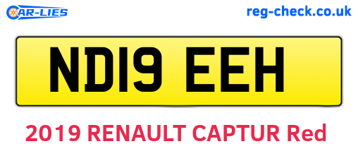 ND19EEH are the vehicle registration plates.