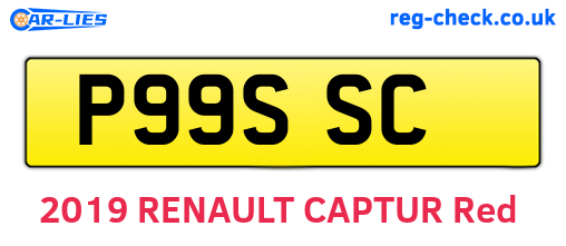 P99SSC are the vehicle registration plates.