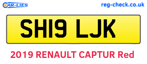SH19LJK are the vehicle registration plates.